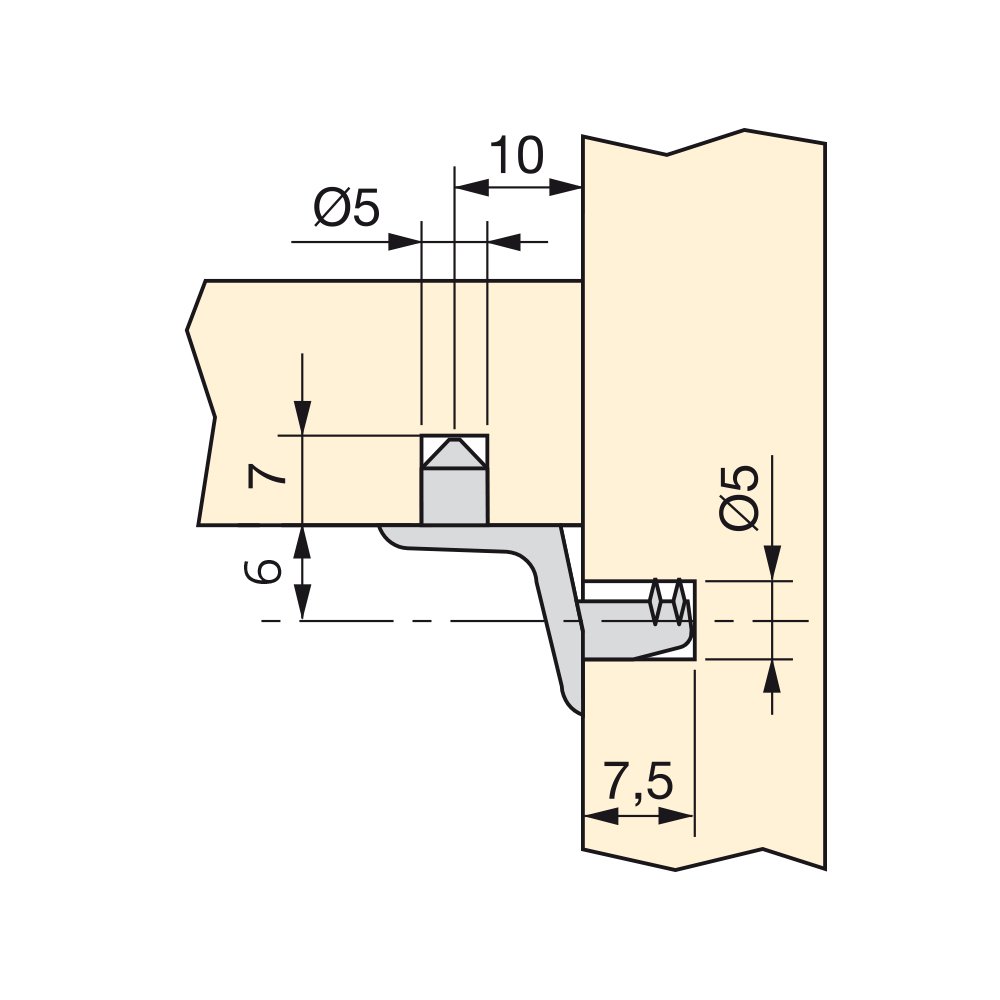 Lote de 50 Soportes con 2 pernos para estante de madera 103 Emuca D 5