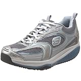 Skechers Women's Shape Ups XF Accelerators Lace-Up Fashion Sneaker,Silver Blue,9.5 M US