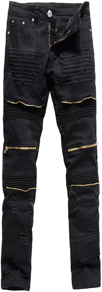 black jeans with embroidery