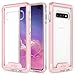 Zizo Ion Series Compatible with Samsung Galaxy S10 Plus Triple Layered Hybrid Case Military Grade Drop Tested Rose Gold Clear