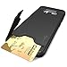 CoverON SecureCard Series Case for Samsung Galaxy S8 Plus, Credit Card Holder Hybrid Phone Cover with Faux Brushed Metal Design - Black