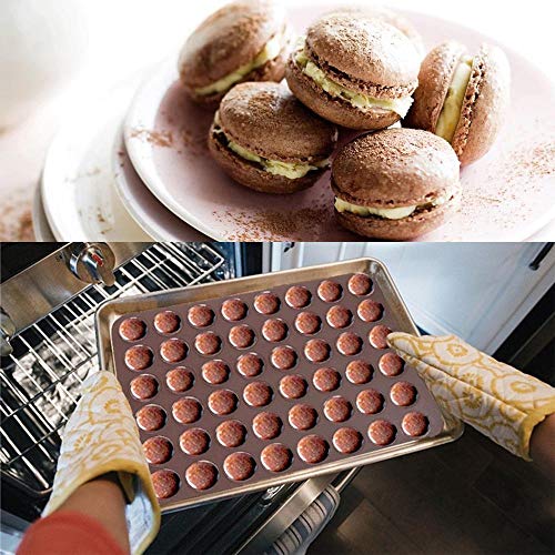 GARCENT Macaron Silicone Mat, Non-Stick Silicone Macaron Baking Mold Set, 48 Capacity Macaroon Kit with Cake Decorating Supplies