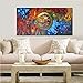 Wieco Art - Modern 4 Piece 100% Hand Painted Stretched and Framed Contemporary Abstract Cityscape Oil Paintings Artwork on Canvas Wall Art Ready to Hang for Living Room Bedroom Home Decorations