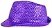 LED Sequin Fedora - Purple