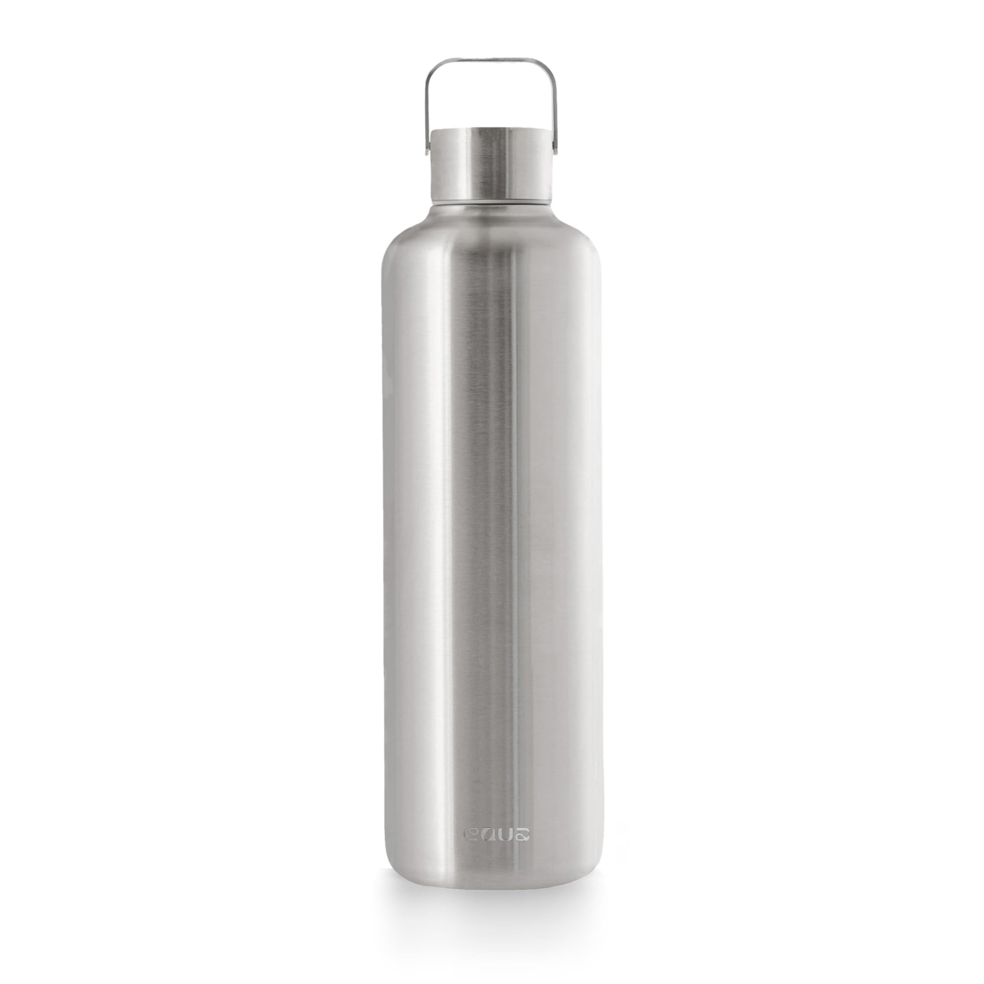EQUA Timeless Insulated Water Bottle, Double Walled Stainless Steel, 24 Hours Cold or Up to 12 Hours Hot, BPA Free, Leak-Proof, Durable, Multifunctional (Steel, 1000ml)