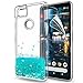 LeYi for Google Pixel 2 XL Case (Not Fit Pixel 2) with HD Screen Protector for Girls Women, Glitter Bling Sparkle Liquid Quicksand Flowing TPU Protective Cute Phone Case for Google Pixel 2XL Turquoise