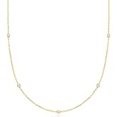 Ross-Simons 0.33 ct. t.w. Lab-Grown Diamond Station Necklace in 18kt Gold Over Sterling