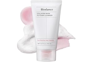 BIODANCE Collagen Mask To Foam Cleanser, Face Wash for Women, 2-in-1 Pore Mask and Hydrating Foaming Facial Cleanser for Sensitive Skin, Oily Skin, Korean Skincareㅣ5.07 fl. oz. (150 ml)