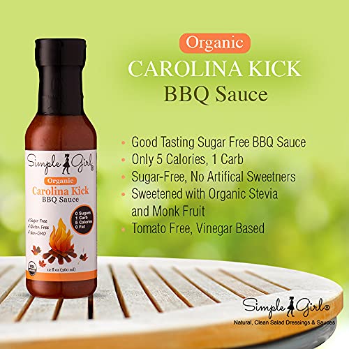 Simple Girl Carolina Style BBQ Sauce 12oz Low Calorie SugarFree