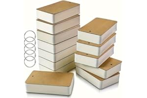 100 Sheets Blank White Kraft Paper Cards, Study Cards Vocabulary Notepads for Loose-Leaf Binders, Learning Greeting Cards Off