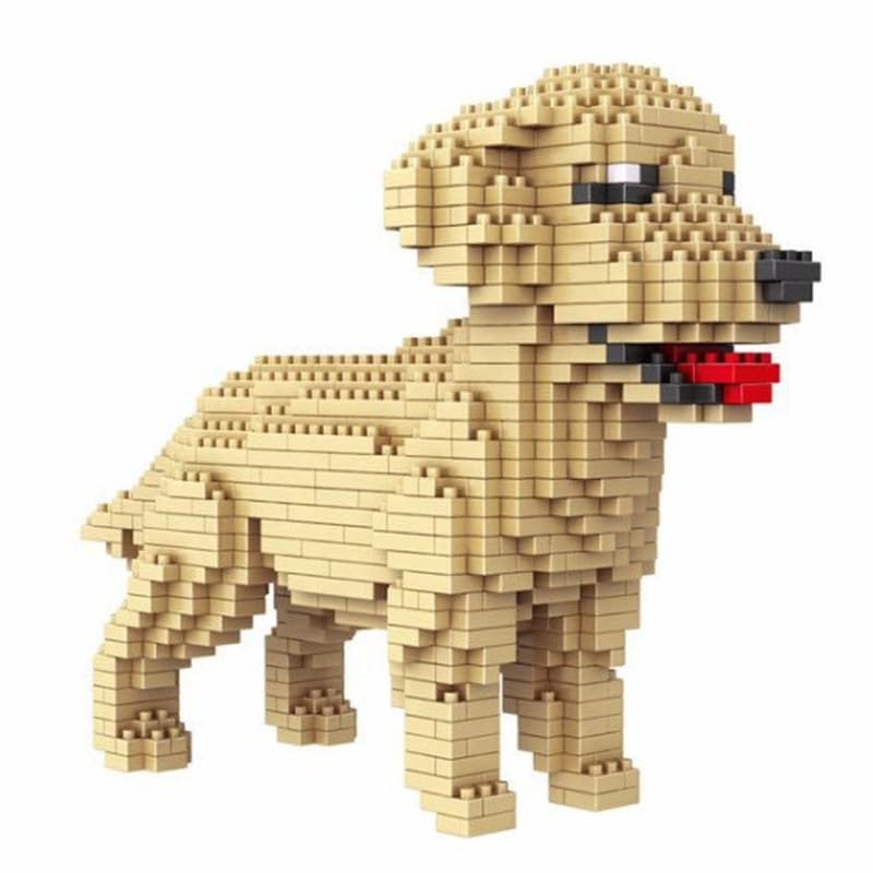 Golden Retriever dog. Figure to assemble with nanoblocks. 950 pieces. โ image 1