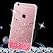 iPhone 7 Case, PHEZEN iPhone 7 TPU Case Luxury Bling Diamond Crystal Clear Soft TPU Silicone Back Cover with Cute Pattern for 4.7 inches iPhone 7, Cherry Blossoms