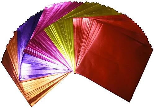 Foil Color Origami Folding Paper 90 Sheets Set Metallic Warm Colors
