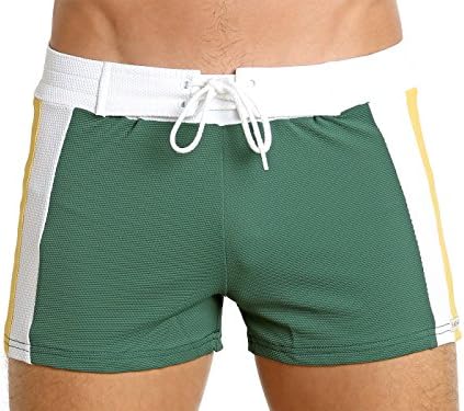 Sauvage Textured Lycra Retro Swim Short Army