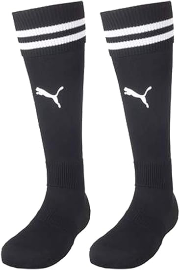Amazon Puma プーマ キッズ ジュニア ライン入り ジュニア ストッキング プーマブラック ２足セット 7298 03 2set サッカー フットサル ボーイズ 通販