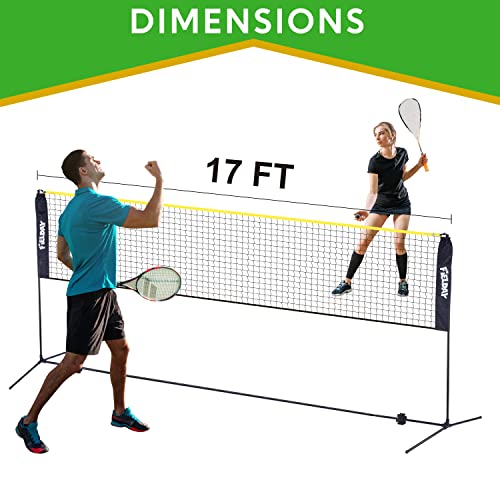 Sports Easy Setup Badminton Set 14 ft, Adjustable & MultiFunction