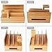 Bamboo Desktop Charger Station Coeuspow Wood Multi-Device Charging Station Handmade & Eco-Friendly Dock Compatible for Apple Watch iPhone iPad Smartphone and Tablets，Handmade & Eco-Friendly