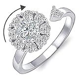 GulCean Fidget Spinner Rotatable Rings for Women