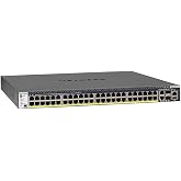 Netgear M4300-52G-PoE+ 48x1G PoE+ 2x10GBASE-T 2xSFP+ Stackable Switch 550W PSU (GSM4352PA-100NES)