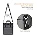 Tirrinia 3 Bottle Wine Gift Tote Bag -Insulated Wine Cooler Carrier and Shoulder Strap for Travel Picnic Beach，Gifts for Wine Lovers, Gray