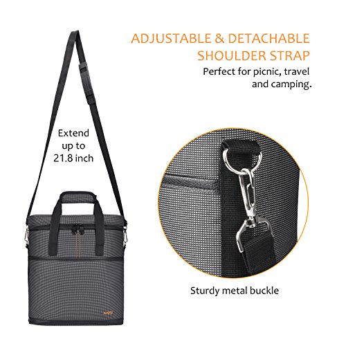 image for Kato Insulated Wine Carrier - 3 Bottle Travel Wine Carry Cooler Tote B