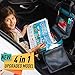 Kids Travel Tray for Car Seat - 4 in 1 Car Seat Organizer for Kids, Toddlers & Children - Portable Entertainment Car Seat Tray - Backseat Car Organizer for Play, Storage &Food - Easy to Clean