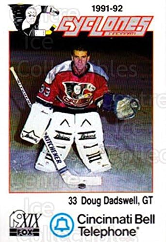 Amazon Com Ci Doug Dadswell Hockey Card 1991 92 Cincinnati Cyclones 6 Doug Dadswell Collectibles Fine Art