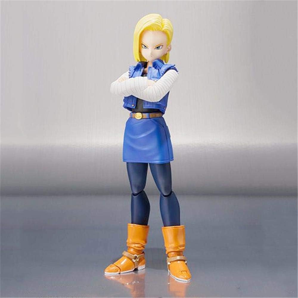 XUEKUN Dragon Ball Action Figure-Android 18-lazuli-13cm Statue Decoration Model Anime Character Children Doll Toy Souvenir Collection Lovers Gift lazuli