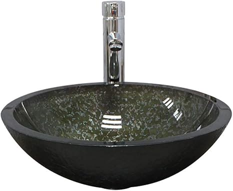 Amazon Libina 強化ガラス洗面台 モダンなミニマリスト抽象芸術ラウンド洗面台 バス用品 ホーム キッチン オンライン通販