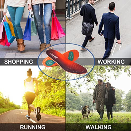 Dr. Foot Plantar Fasciitis Insoles for Women Men and Kids - Provide Shock Absorption and Cushioning - Comfortable Insoles for Flat Feet, Feet Pain, Heel Pain and Metatarsalgia (Medium)