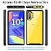 Thonzer Rugged Designed for Samsung Galaxy Note 10 Plus Case/Galaxy Note 10 Plus 5G Case with Invisible Screen Protector, Crystal Clear Full Body Shockproof Slim Fit Cover (Black+Clear)