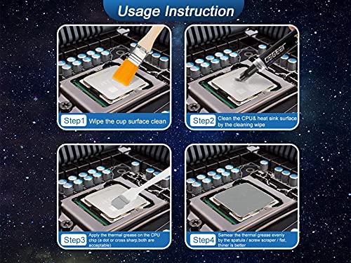 OSGEAR Thermal Compound Paste Heatsink Grease for CPU Coolers 2Grams 6.5W/m.k Extremely high Thermal Conductivity Carbon Low Resistance Long Durability Based High Performance Interface Material