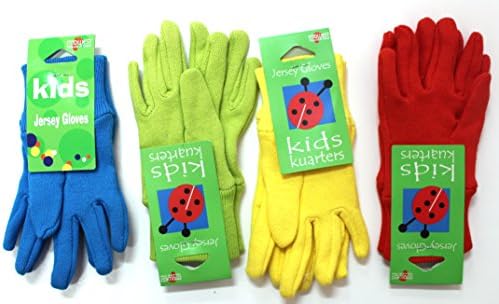 Gardening / Work Gloves / Play Gloves for Toddler - Both Boys and Girls. Fun Bright Colors 4-Pack Will Include all 4-colors