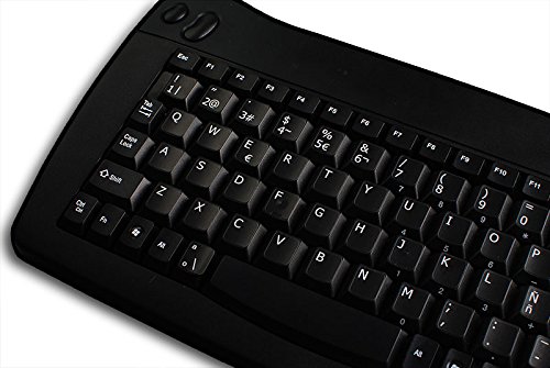 SPANISH TRADITIONAL NEW NON-TRANSPARENT KEYBOARD DECALS BLACK BACKGROUND FOR DESKTOP, LAPTOP AND NOTEBOOK