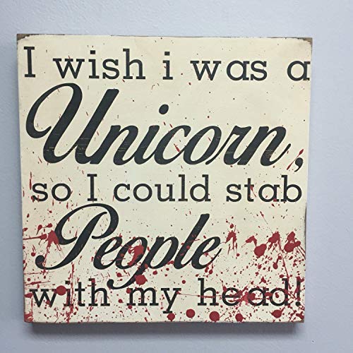 Amazon Com Weewen I Wish I Was A Unicorn So I Could Stab People