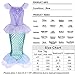 HenzWorld Mermaid Dress Up Ariel Costume Princess Birthday Party Role Pretend Cosplay Outfit Ruffle Cap Sleeve Fish Scale Tails Skirt Little Girls 4-5 Years
