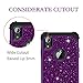 LONTECT for iPhone XR 2018 Case Glitter Sparkly Bling 3 in 1 Shockproof Heavy Duty Hybrid Sturdy High Impact Protective Cover Case for Apple iPhone XR 6.1,Shiny Dark Purple