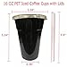 Luckypack Premium Plastic Pet Cups with Flat Lids, 100 Straws, 16 oz., Clear