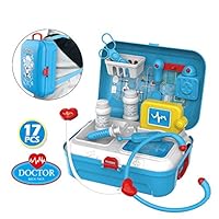 Roles Play Medical Set, Smilvy 17PCS Kids Pretend Play Doctor Dentist Nurse Toy Set Kids Medical Kit Toys