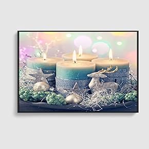 Framed Canvas Home Artwork Decoration Merry Christmas Canvas Wall Art for Living Room, Bedroom - 16x24 inches