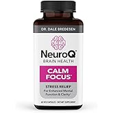 LifeSeasons NeuroQ Calm Focus Capsules - Stress Relief Supplement - Supports Mental Function & Relaxation - Sensoril Ashwagandha, Magnesium, GABA, L-Theanine, Andean Cocoa & Kava Kava - 60 Capsules
