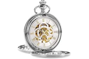 oyeaho Pocket Watches, Pocket Watch to Husband King, Personalized Pocket Watches for Men with Chain, Gifts for Husband-Engraved Pocket Watches for Men Wedding Birthday Anniversary for Him