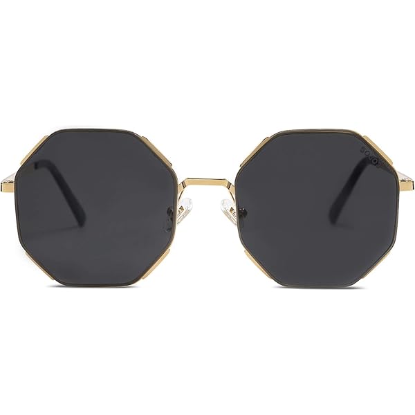 Amazon.com: PORADAY Square Sunglasses for Women Men Retro Octagon