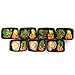 Meal Prep Haven MP-7D2C Stackable 2 Compartment Food Containers with Lids, Set of 7
