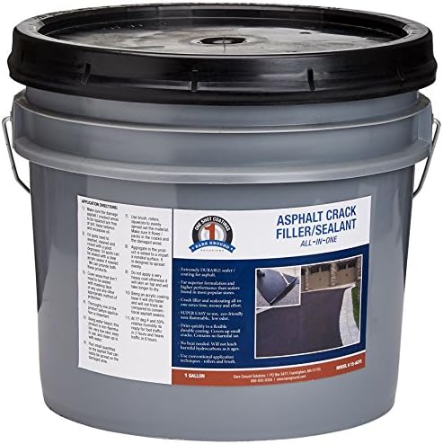 Bare Ground Winter Bare Ground Solutions Shot 'N Gone 1S-ACFS Asphalt Crack Filler/Seal Coating in 1-Gallon Bucket, 10 lbs