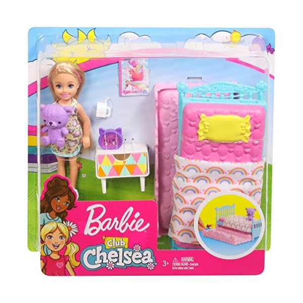 Barbie FXG83 - Club Chelsea Puppe Schlafzimmer Spielset, Puppen Spielzeug und Puppenzubeh?r ab 3 Jahren, Mehrfarbig – Bild 7