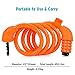 Titanker Bike Lock, Bicycle Lock 4 Feet Cable Lock 1/2 Inch Resettable Bike Locks Combination with Mounting Bracket, Bike Accessories for Bicycle, Electric Scooter, Motorcycle, Orange