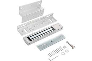 HONGJIN Electric Magnetic Lock with Z and L Bracket 280KG 600LBS Holding Force Electromagnet Lock 12V Fail Safe Single Door for Access Control System