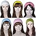 Sweat Wicking Stretchy Athletic Bandana Headbands/Head wrap/Yoga Headband/Head Sarf/Best Looking Head Band for Sports or Fashion, or Exercise (Set 3 (6 Count))