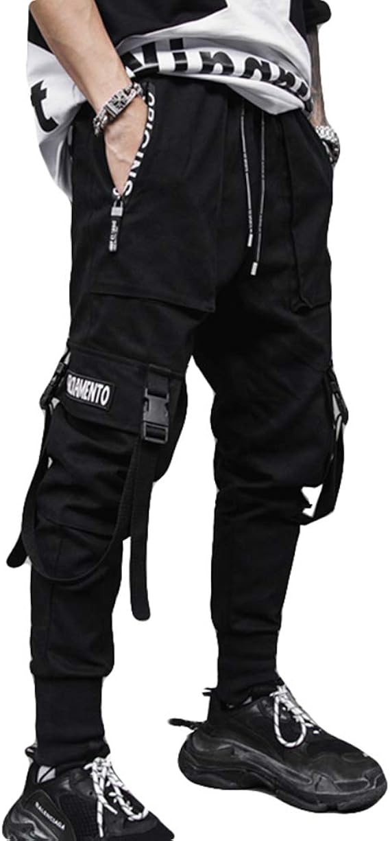 Amazon Yunhen カーゴパンツ メンズ ジョガーパンツ ズボン ゆったり ロングパンツ ストレッチ カジュアル テーパードパンツ おしゃれ ストリート系 パンツ 黒 ロングパンツ 通販